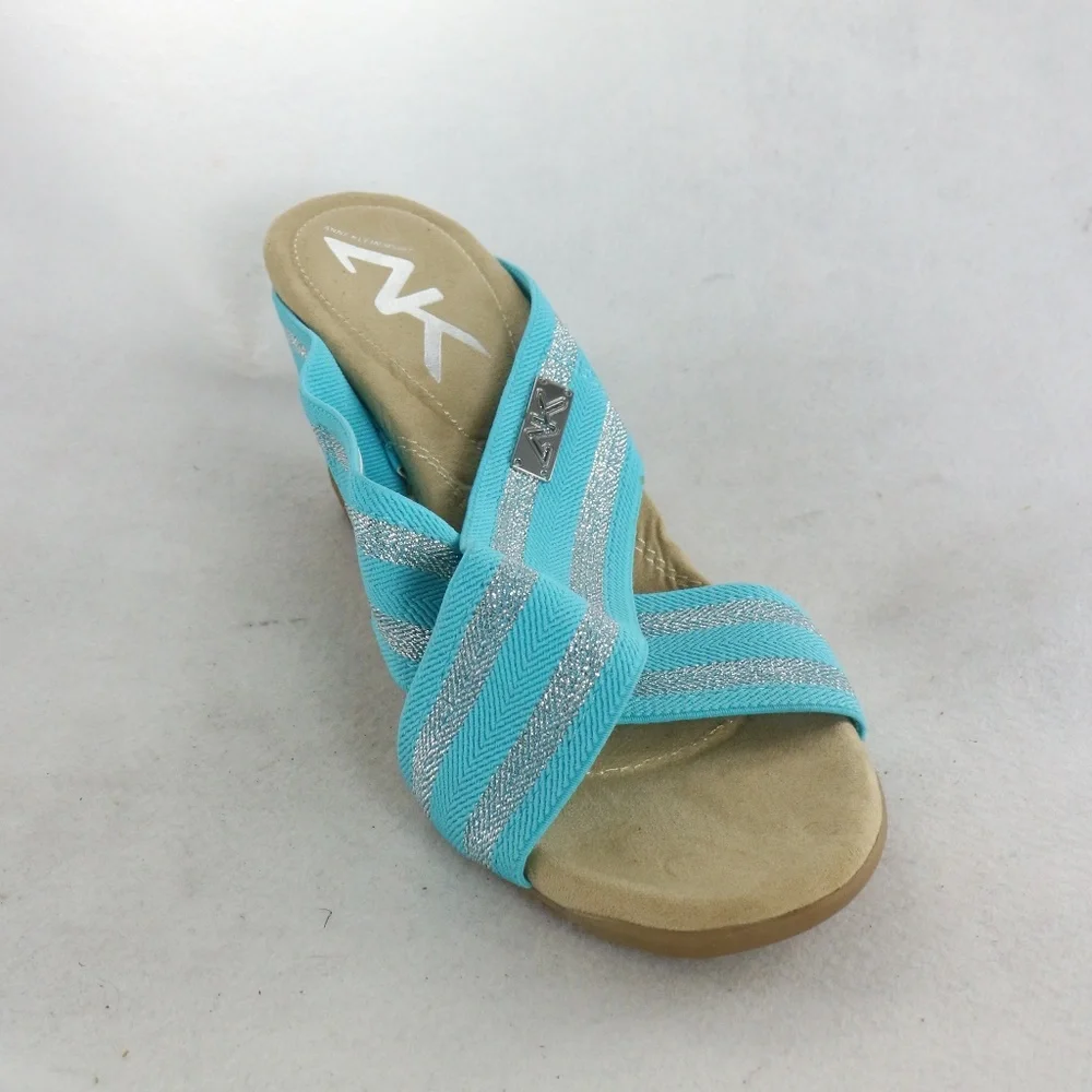 Anne Klein Sport Lorri Wedge Slip On Sandals Sz 9.5 US Women - Picture 5 of 7